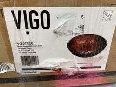 VIGO GLASS VESSEL BATHROOM SINK W/ BOX