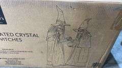 2PC ANIMATED CRYSTAL BALL WITCHES IN BOX