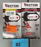 (2) VECTOR BATTERY CHARGERS IN BOXES