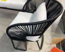 3PC ALL WEATHER PATIO SET - BLACK & WHITE