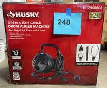 HUSKY 5/16" x 50FT CABLE DRUM AUGER MACHINE IN BOX