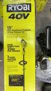 RYOBI 15" 40V STRING TRIMMER KIT W/ BOX