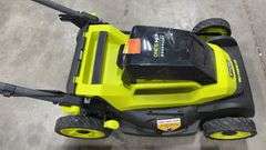 AS IS - RYOBI 18V 20" CORDLESS LAWN MOWER (NO BATTERY)