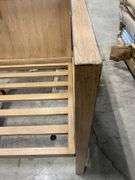 AS IS - ALL WEATHER PATIO CORNER CHAIR - BROWN