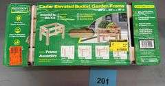 NEW CEDAR ELEVATED BUCKET GARDEN FRAME IN BOX