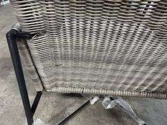 AS IS - 3PC ALL WEATHER PATIO SET - GREY & WHITE