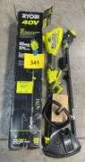 RYOBI 15" 40V STRING TRIMMER KIT W/ BOX