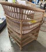 AS IS - 3PC ALL WEATHER PATIO SET - BROWN & WHITE