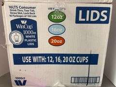 (2) BOXES OF PLASTIC LIDS