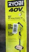 RYOBI 15" 40V STRING TRIMMER KIT IN BOX