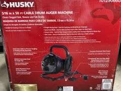 HUSKY 5/16" x 50FT CABLE DRUM AUGER MACHINE IN BOX
