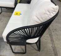 3PC ALL WEATHER PATIO SET - BLACK & WHITE