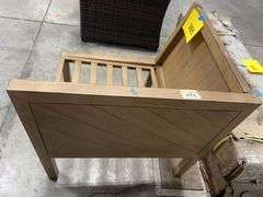 AS IS - ALL WEATHER PATIO CORNER CHAIR - BROWN