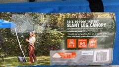 OZARK TRAIL 10FTx10FT INSTANT SLANT LEG CANOPY IN BAG - BLUE