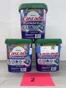 (3) PACKS OF CASCADE DISHWASHER PODS