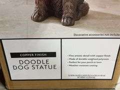 DOODLE DOG STATUE IN BOX - COPPER