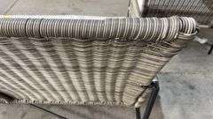 AS IS - 3PC ALL WEATHER PATIO SET - GREY & WHITE