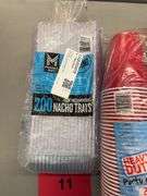 2PC DISPOSASBLE LOT - CUPS & TRAYS