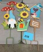 (3) METAL YARD STAKE SIGNS