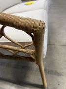 AS IS - ALL WEATHER PATIO LOVESEAT - BROWN & WHITE