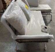 2PC PATIO LOVESEAT - GREY & WHITE