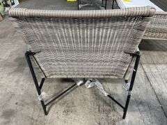 AS IS - 3PC ALL WEATHER PATIO SET - GREY & WHITE