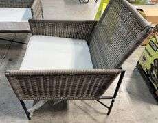 AS IS - 3PC ALL WEATHER PATIO SET - GREY & WHITE