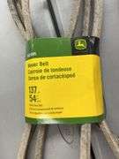 4PC JOHN DEERE LOT - MOWER BELTS, BLADES & HITCH KIT