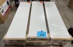 (6) 12"x 40" SHELVES - WHITE