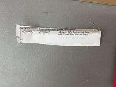 144SQ IN NFA GALVANIZED STEEL STATIC DOME ROOF VENT IN BOX - BLACK