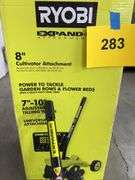 RYOBI 8" CULTIVATOR ATTACHMENT W/ BOX