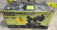RYOBI 18V BRUSHLESS 10" SLIDING COMPOUND MITER SAW KIT IN BOX