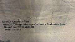SEVILLE CLASSICS MEGA STORAGE CABINET IN BOX - STAINLESS STEEL