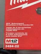 MILWAUKEE M12 SUBCOMPACT BRUSHLESS 2-TOOL COMBO KIT W/ BOX