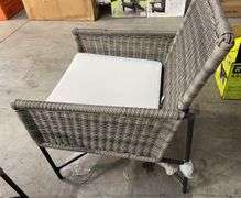 AS IS - 3PC ALL WEATHER PATIO SET - GREY & WHITE