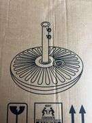 20" ROUND PLASTIC UMBRELLA BASE IN BOX - BRONZE