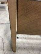 AS IS - ALL WEATHER PATIO CORNER CHAIR - BROWN