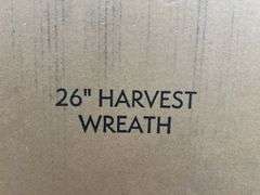 26" HARVEST WREATH IN BOX - HYDRANGEA