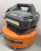 AS IS - RIDGID 6 GAL ELECTRIC PANCAKE AIR COMPRESSOR