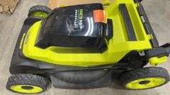 AS IS - RYOBI 18V 20" CORDLESS LAWN MOWER (NO BATTERY)