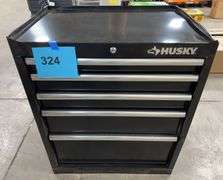 HUSKY 5 DRAWER TOOL BOX W/ KEYS - BLACK
