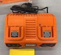 RIDGID 18V DUALPORT SIMULTANEOUS CHARGER W/ BOX