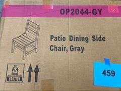 5PC SQUARE PATIO DINING SET IN BOXES - GREY