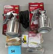 AS IS - (2) HUSKY SPRAY GUNS W/ BOXES