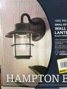 (2) HAMPTON BAY 2PC SMALL EXTERIOR WALL LANTERNS IN BOXES