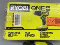 RYOBI 18V 1/2" DRILL/ DRIVER W/ BOX (TOOL ONLY)