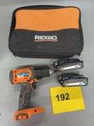 RIDGID 18V 1/2 DRILL/ DRIVER W/ (2) BATTERIES