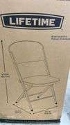 (4) LIFETIME FOLDING CHAIRS IN BOX - WHITE