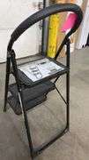 SIMPLI FURNISHED 3 TIER FOLDING STEP LADDER - BLACK