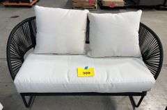 3PC ALL WEATHER PATIO SET - BLACK & WHITE